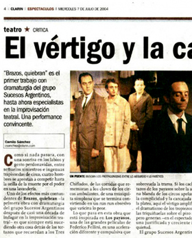 Critica de Brazos Quiebran en Clarin